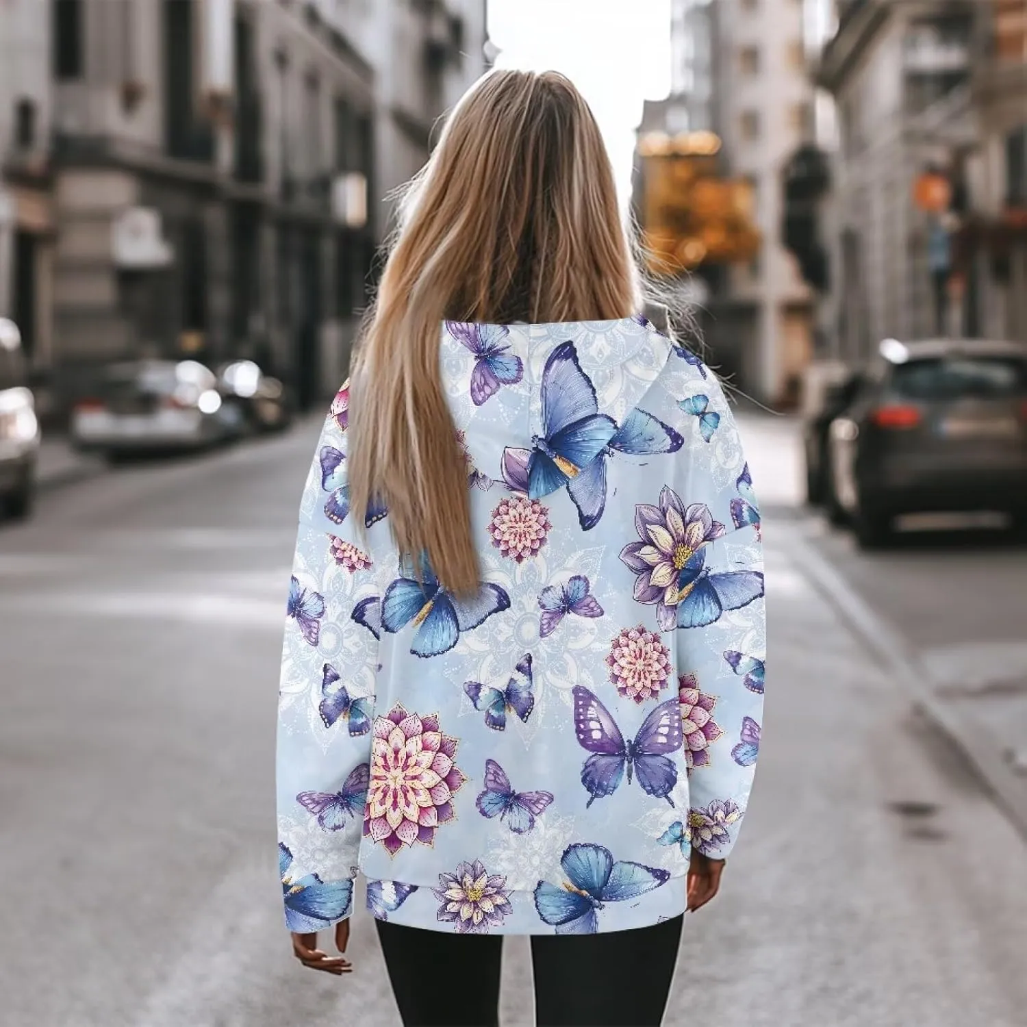Women's Hooded Sweatshirts Cozy Lightweight Long Sleeve Hoodies Casual Sports Gym Pullover Tops Size S-2XL