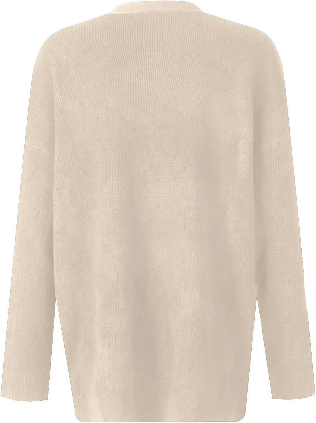Women's Long Sleeve Knit Sweater Open Front Cardigan Casual Button Down Loose Knit Outerwear Fall Winter Trendy Coat