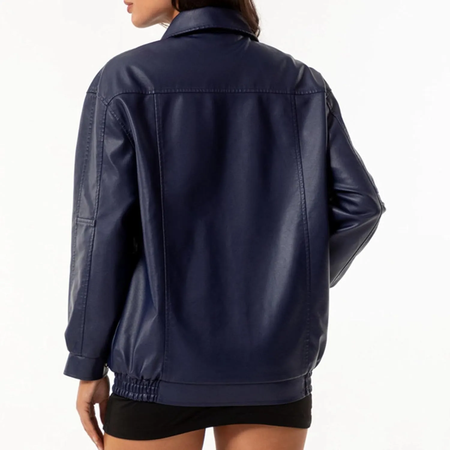 Womens Oversized Leather Blazer Jackets Faux Suede Fall Fashion Motorcycle Coats Jacket Winter Outfits Clothes 2024