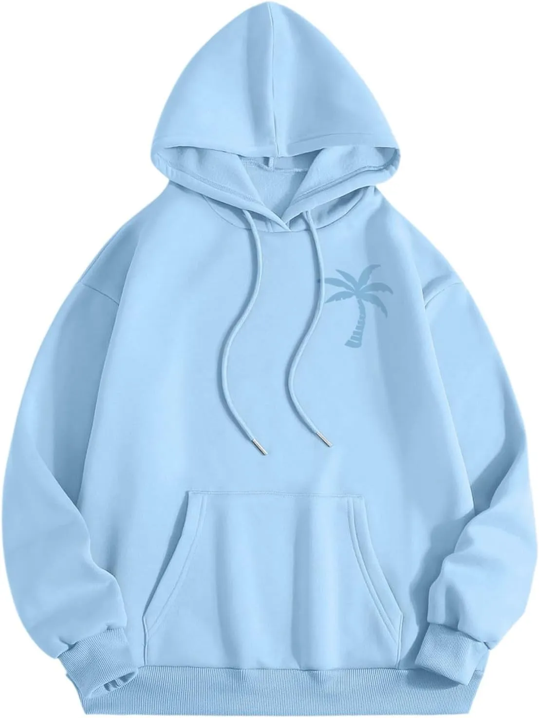 Womens Pink Pom Puff Hoodies Cute Preppy Long Sleeve Sweatshirt Teen Girls Oversized Y2K Drawstring Casual Pullover
