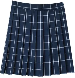 Women's Plaid Pleated Skirt Vintage High Waisted Uniform Preppy A-line Mini Skirts Fashion Short Skirt with Ties