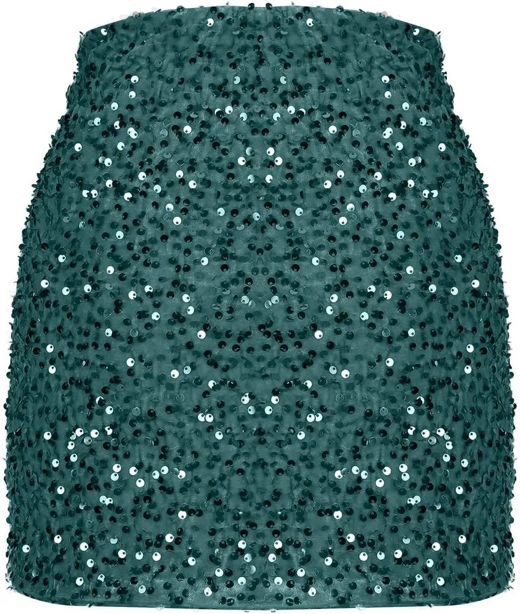 Women's Sequin Skirt High Waisted Stretchy Slit Bodycon Pencil Mini Sparkly Skirts Night Out Party Cocktail Outfits