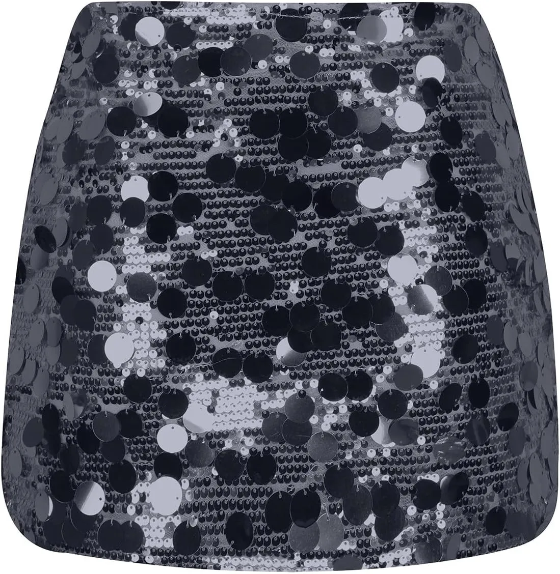 Women's Sequin Skirt Sparkle High Waisted Stretchy Bodycon Mini Skirt Trendy Party Night Out Cocktail Glitter Skirts