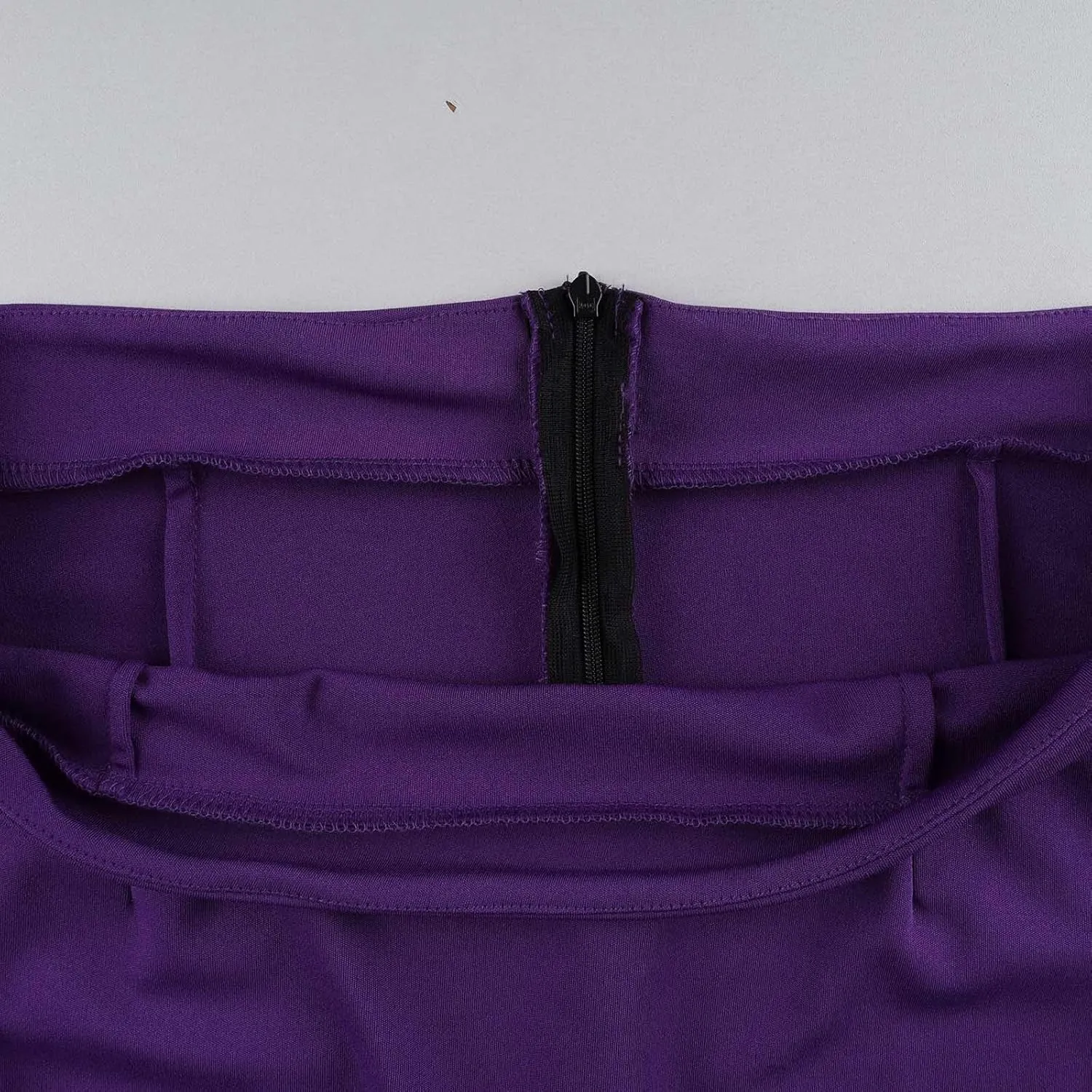 Women's Solid Color Office Work Pencil Skirt Stretch High Waist Below Knee Bodycon Hugging Skirts for Business Casual