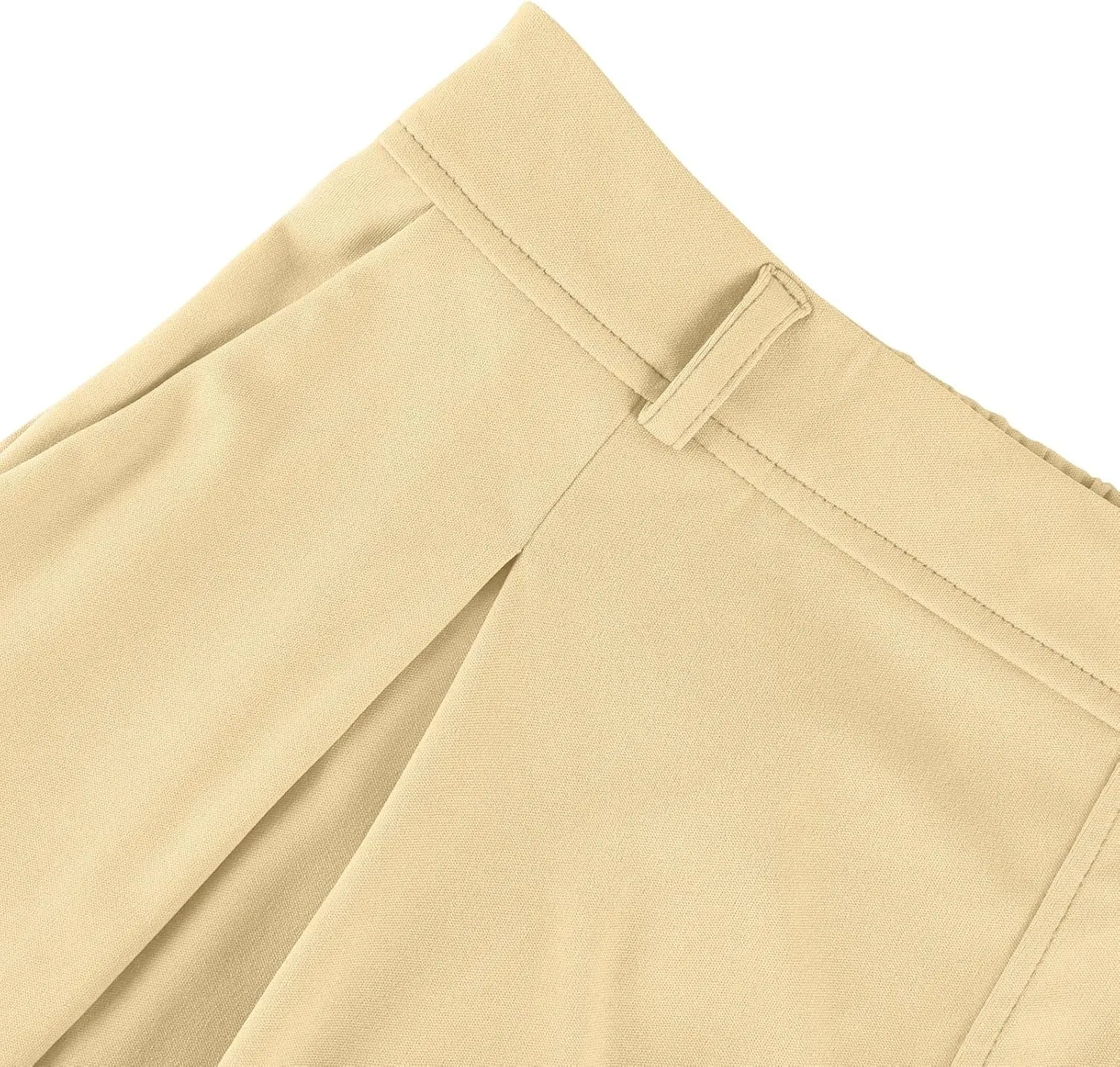Women's Work Pants High Waisted Wide Leg Palazzo Pants with Pockets Elastic Waist Office Business Casual Trousers