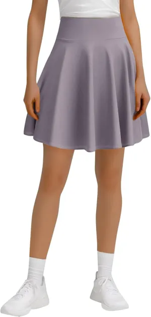 Womens Y2K Skirt for Summer Casual High Elastic Waist Tummy Control Trendy Pleated Sports Yoga Running Midi Skirts