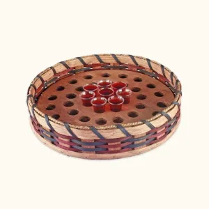 Wooden Communion Tray | Amish Woven Commuinion Cup Holder