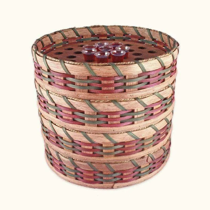 Wooden Communion Tray | Amish Woven Commuinion Cup Holder