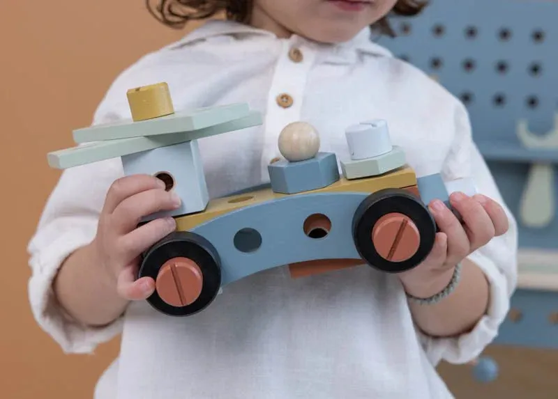 Wooden Workbench With Toy Tools