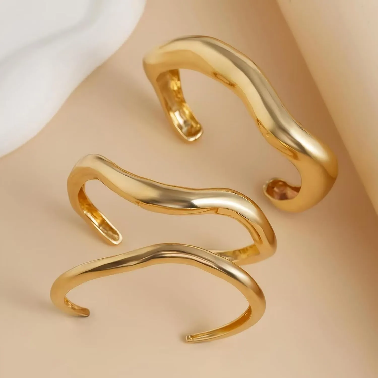 YANCHUN Gold Bangles for Women Bangle Bracelets Chunky Bangles Bracelets Non Tarnish Gold/Silver Bracelet for Women Trendy Jewelry Gift