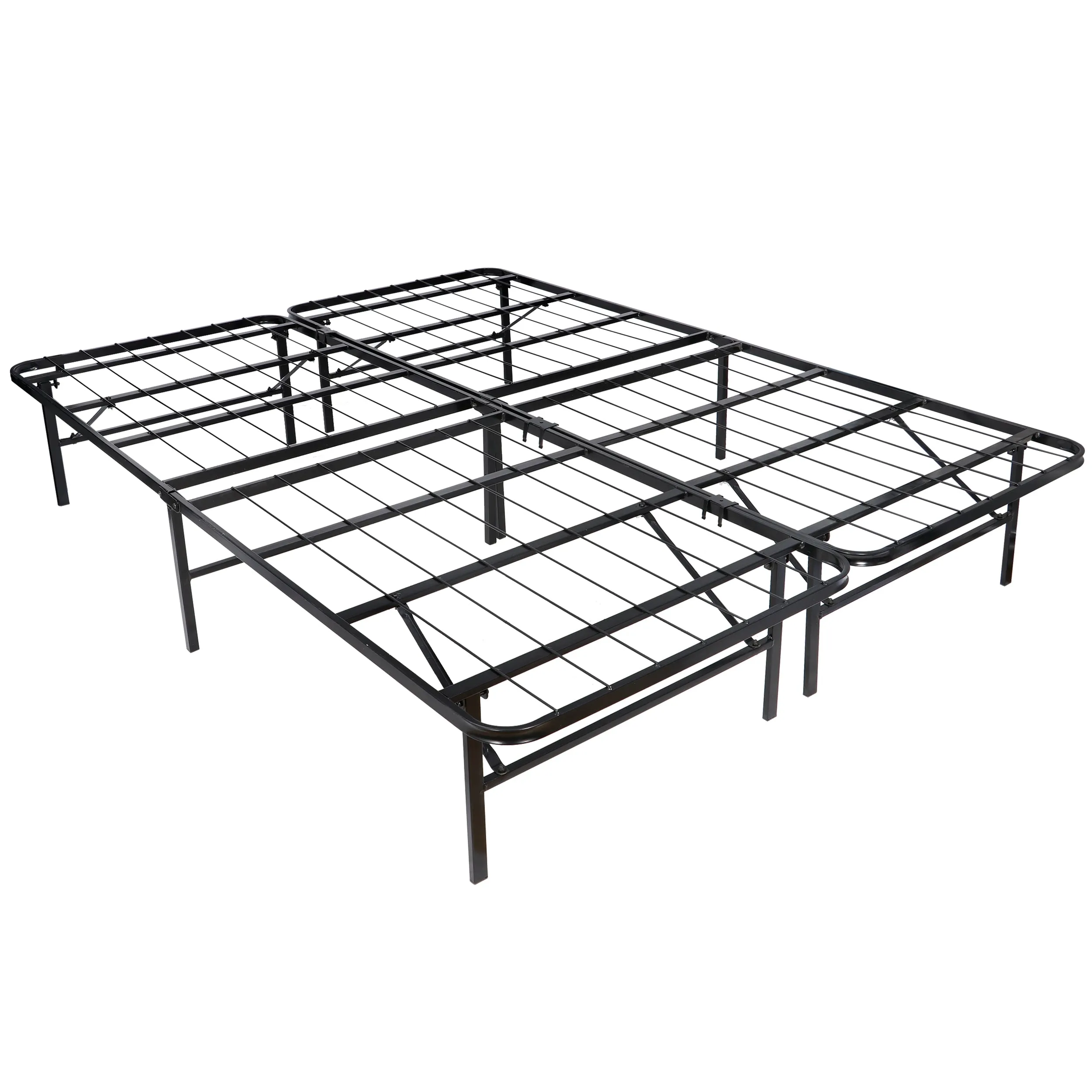ZENY™ 14 Inch Metal Platform Foldable Bed Frame, Queen Size, No Box Spring Needed